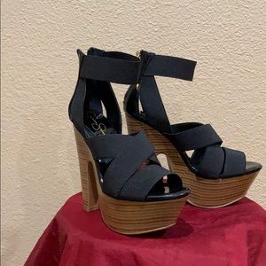 Ankle strap platforms